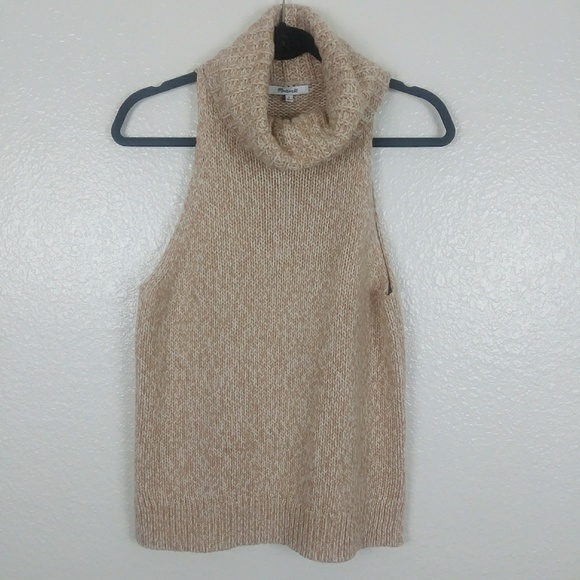 Madewell Tops - Madewell Marled Sleeveless Turtleneck Sweater. S
